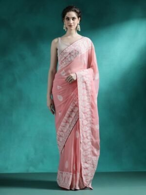 Sangria Embroidered Saree With Blouse Piece
