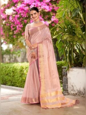 SGF11 Pure Zari Heavy Work Tissue Silk Saree