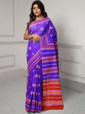 Unnati Silks Ethnic Motifs Pure Cotton Handloom Block Print Saree