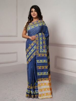 Unnati Silks Pure Cotton Handloom Block Print Saree