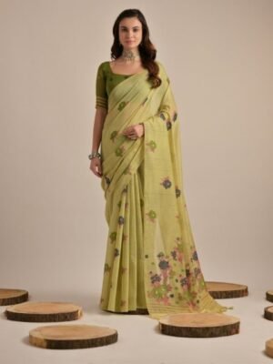 VISHNU WEAVES Woven Design Pure Cotton Muga Saree
